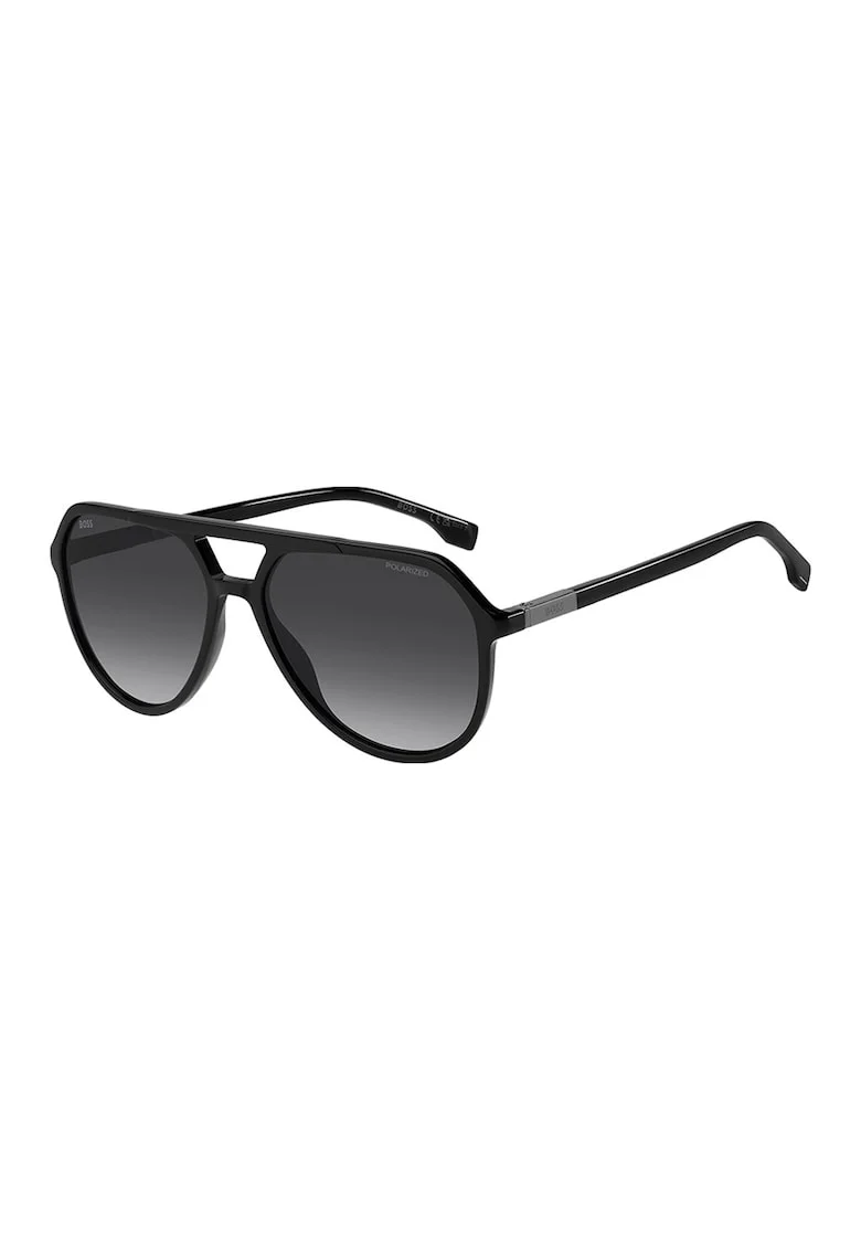 Ochelari de soare aviator cu logo, Negru