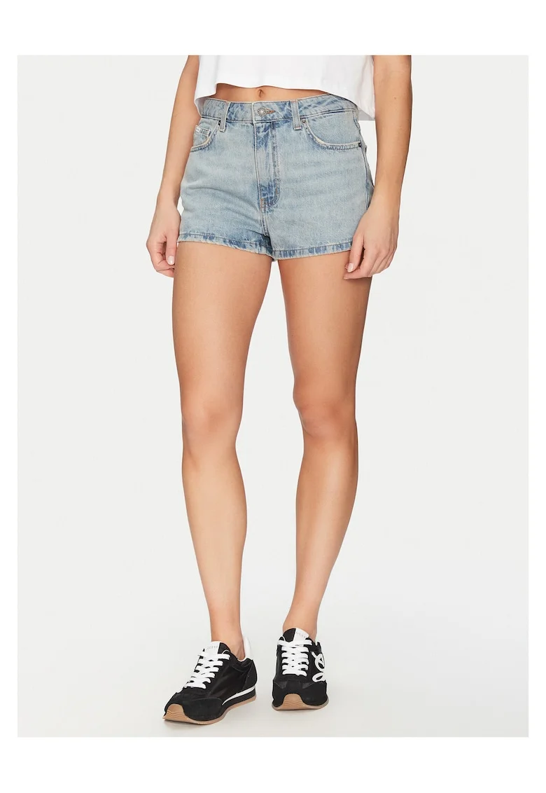 Pantaloni scurti dama,  denim, bumbac/poliester, albastru