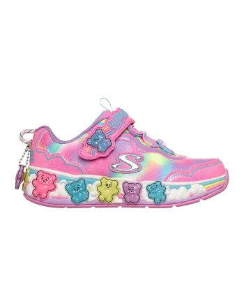 Pantofi sport Gummy Friends cu velcro si talisman detasabil, Roz