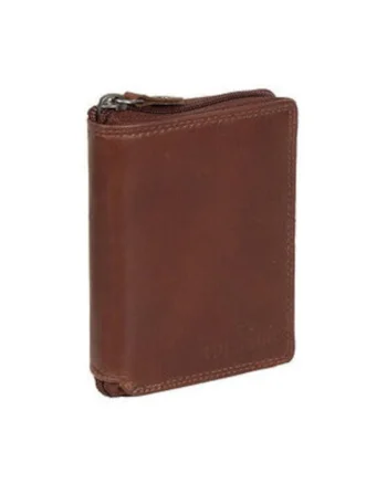 Portofel barbati  UDINE, piele naturala, maro, 9,5x3x12cm, One Size