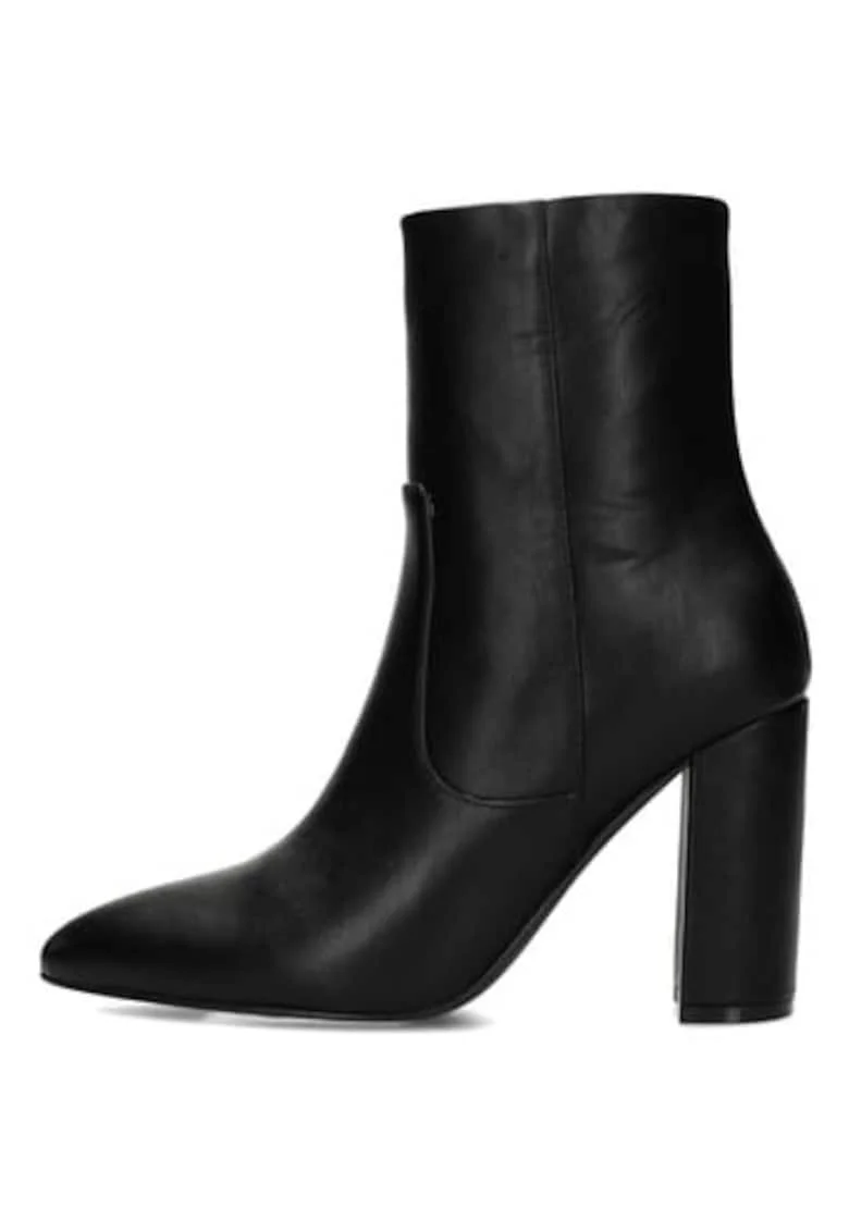 Botine cu varf ascutit din piele ecologica Lauren