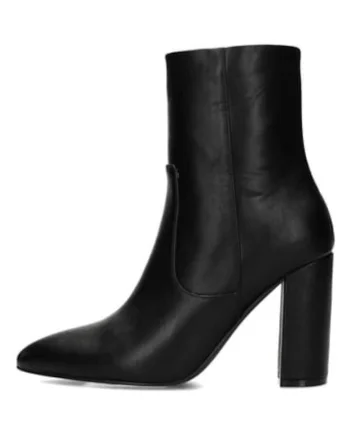 Botine cu varf ascutit din piele ecologica Lauren