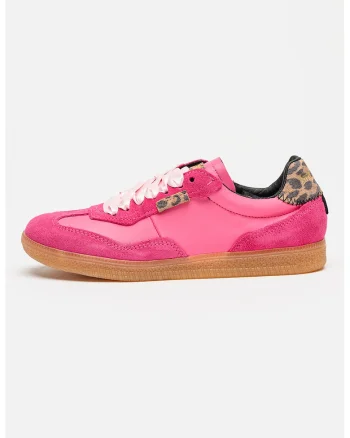 Pantofi sport Emporia low-cut, Fucsia/Roz aprins/Maro deschis