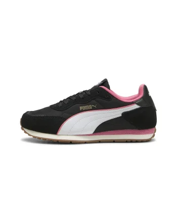 Pantofi sport Miler cu garnituri de piele intoarsa, Negru/Roz deschis/Alb optic