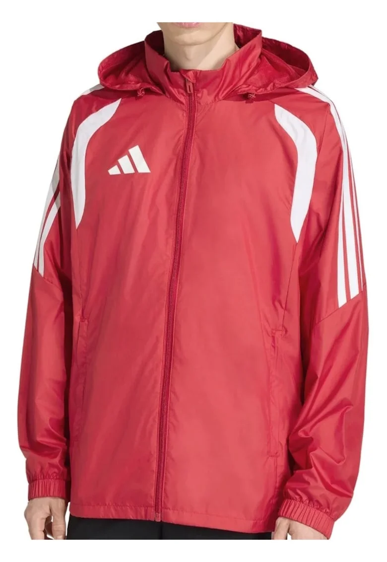 Jacheta de antrenament cu gluga  Tiro 26 Windbreaker, Rosu