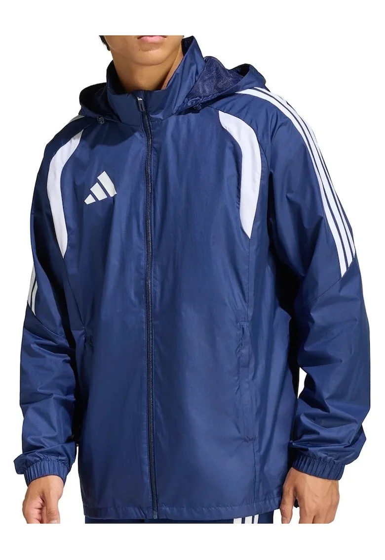 Jacheta de antrenament cu gluga  Tiro 26 Windbreaker, Bleumarin