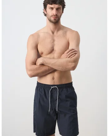 Pantaloni scurti de baie cu cuzunar cu clapa pe spate, Albastru ultramarin