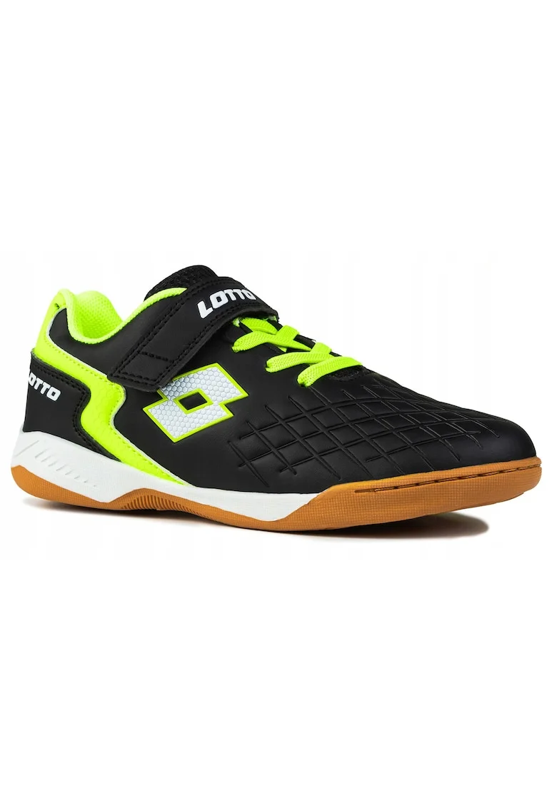 Pantofi copii  DASHER K, negru, verde, alb, maro, material sintetic, cauciuc antiderapant,