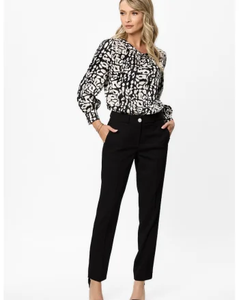 Pantaloni slim-fit Daria, Negru