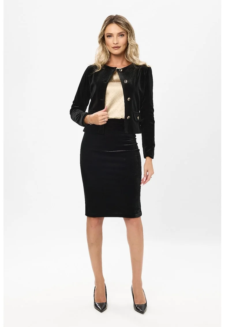Sacou de velur Tifany, Negru