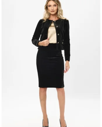Sacou de velur Tifany, Negru