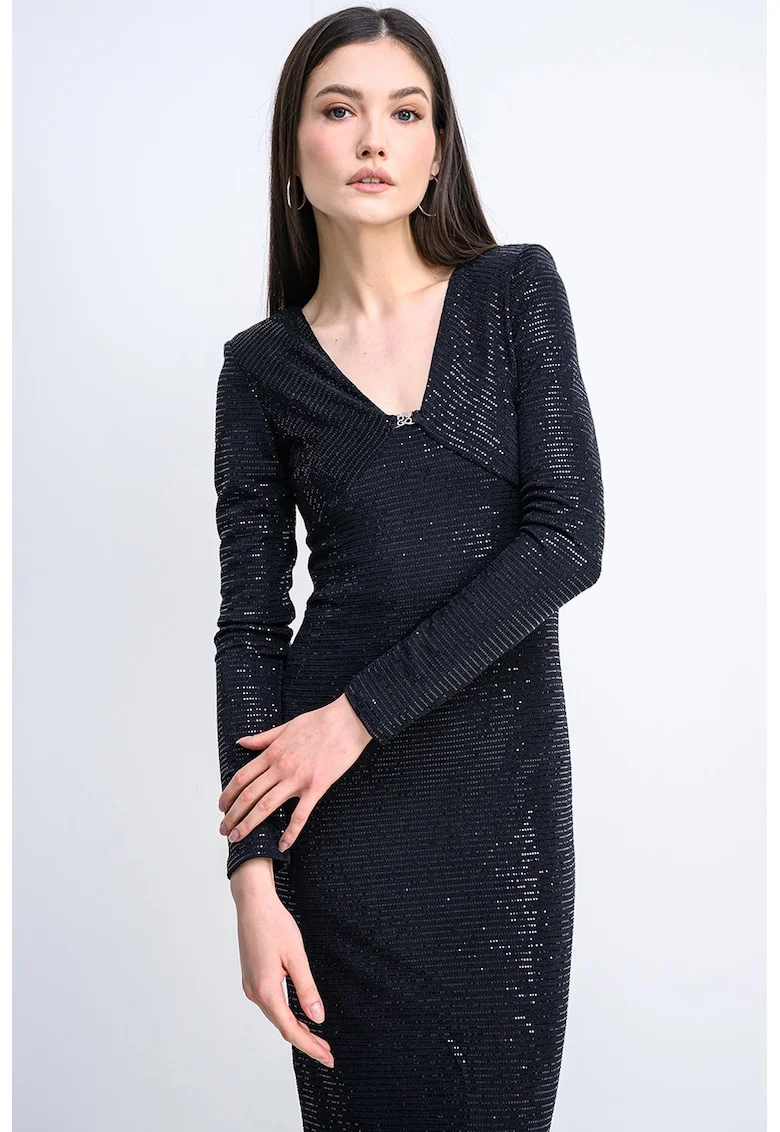 Rochie maxi cu paiete Nammery, Negru