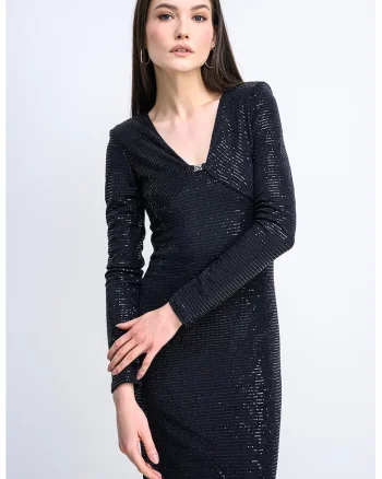 Rochie maxi cu paiete Nammery, Negru