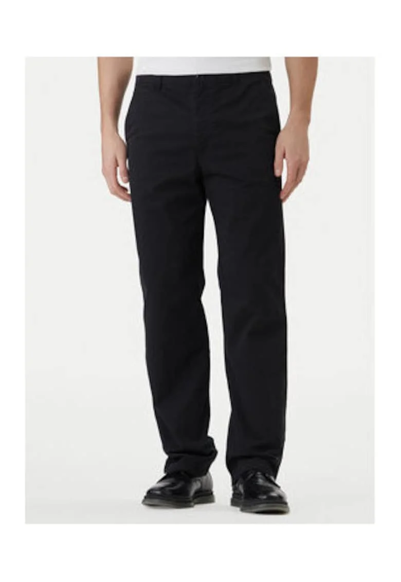 Pantaloni Chino cu croiala dreapta, Negru