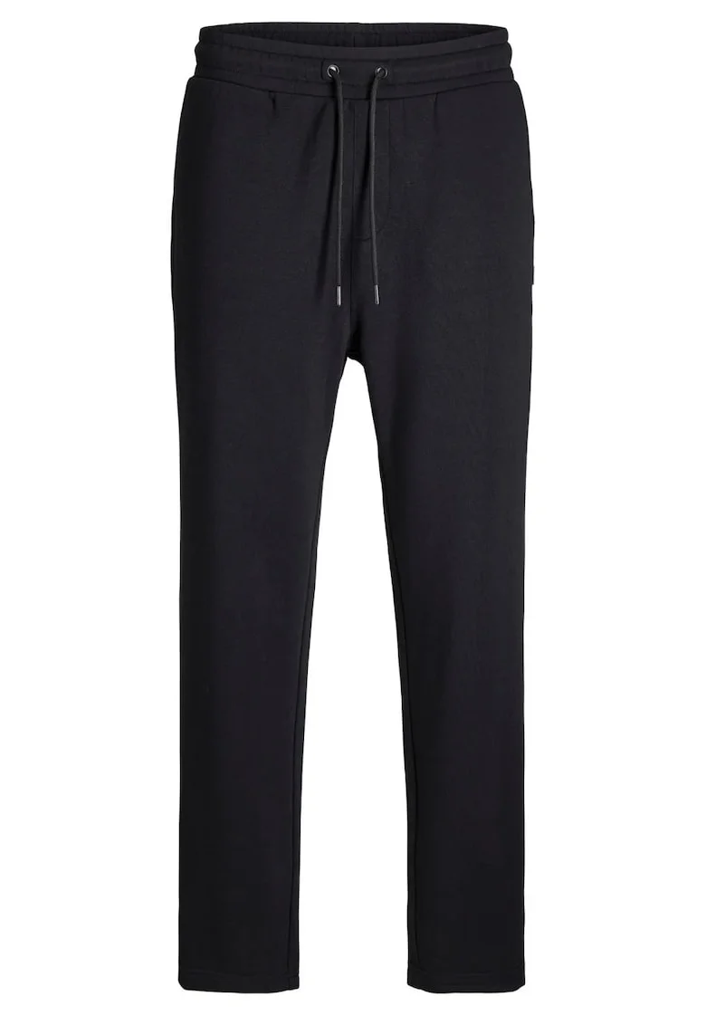Pantaloni chino barbati big sizes, cu talie medie, croiala Relaxed fit, JPSTKANE BRADLEY, Negru