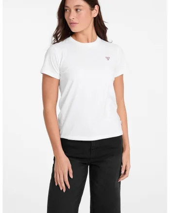 Tricou regular fit cu aplicatie logo discreta