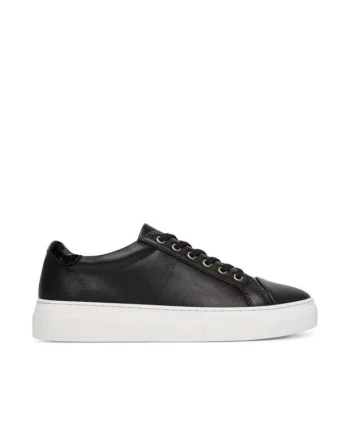 Tenisi dama 305249807,  Piele naturala, Negru, Negru