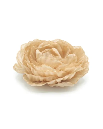 Brosa eleganta floare bujor,  Ava, voal bej