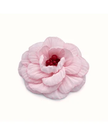 Brosa eleganta floare,  voal, 8.5 cm, Rosu/Roz