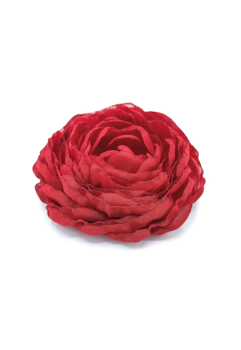 Brosa eleganta bujor,  floare mare din voal, Rosu