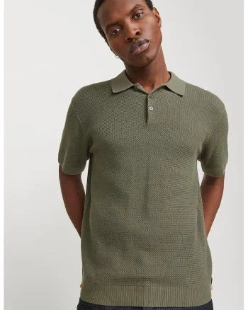 Tricou polo de bumbac, Kaki