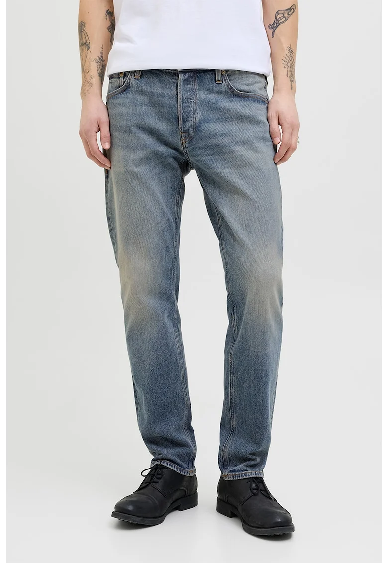 Blugi regular fit Mike, Albastru prafuit/Alb murdar
