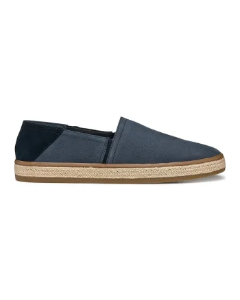 Espadrile din material textil cu segmente din piele intoarsa, Bej/Bleumarin