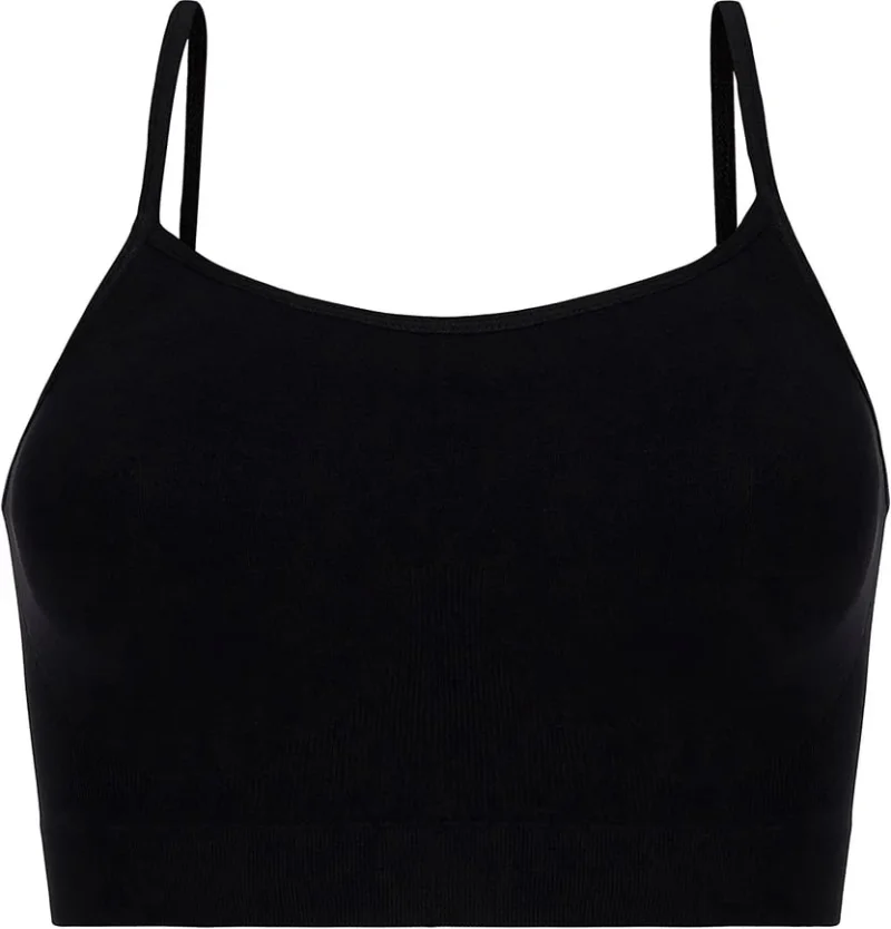 Bustiera Seamless cu Bretele Subtiri, 53609, negru