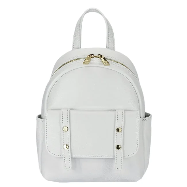Rucsac alb din piele naturala 2079 127