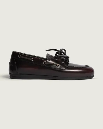 Posa loafers slip-on pentru femei din piele Boat Loafer
