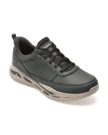 Pantofi sport SKECHERS negri, ARCH FIT ORVAN , din piele naturala