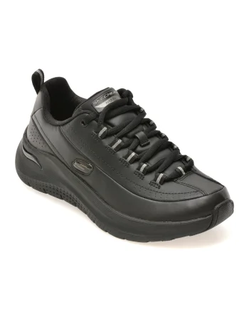 Pantofi sport SKECHERS negri, ARCH FIT 2.0, din piele ecologica