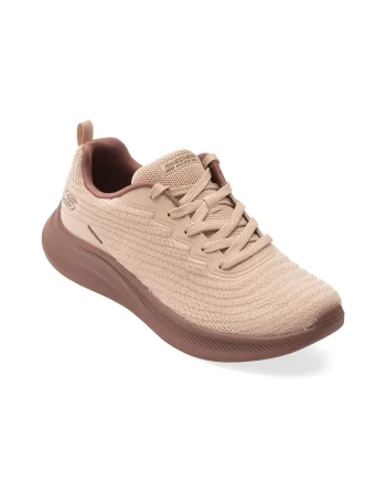 Pantofi sport SKECHERS nude, BOBS MODA FLEX, din material textil