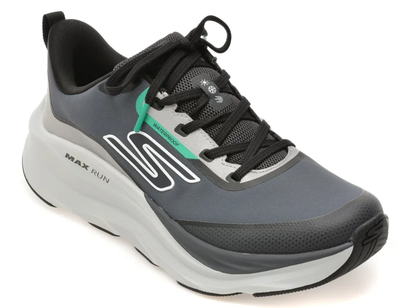 Pantofi sport SKECHERS gri, MAX RUN, din material textil
