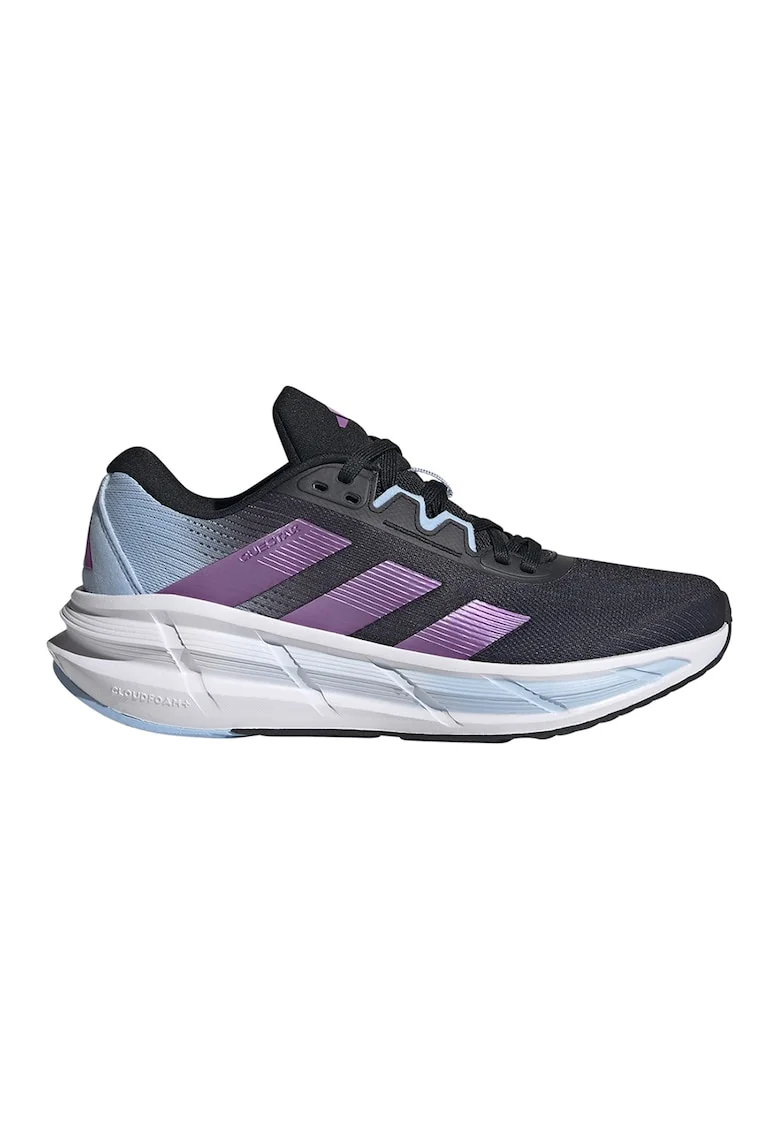 Pantofi Questar 3 pentru alergare, Negru/Ametist/Albastru deschis
