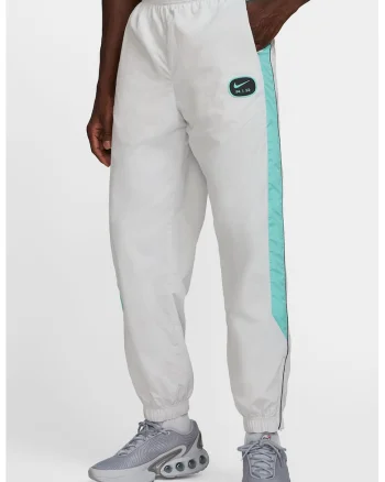 Pantaloni de trening cu talie inalta, Alb/Albastru glaciar