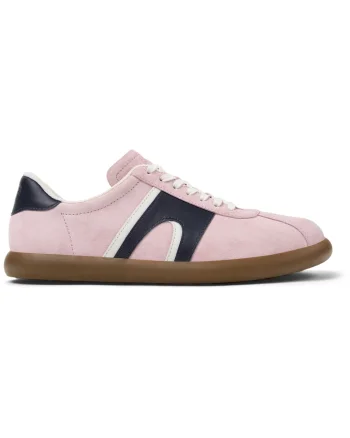 Pantofi sport Pelotas Soller din piele si piele nabuc, Roz deschis