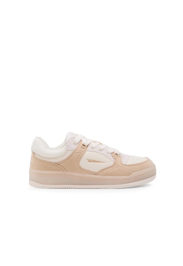Pantofi sport dama,  590559, Piele ecologica, Bej,