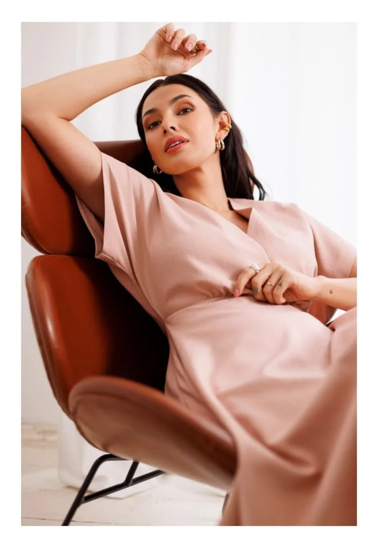 Rochie evazata - roz,