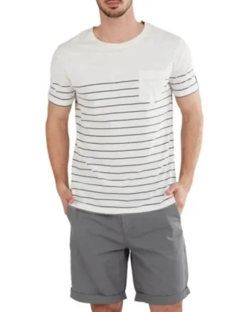 Tricou  Jaggy Pocket T-shirt, Alb