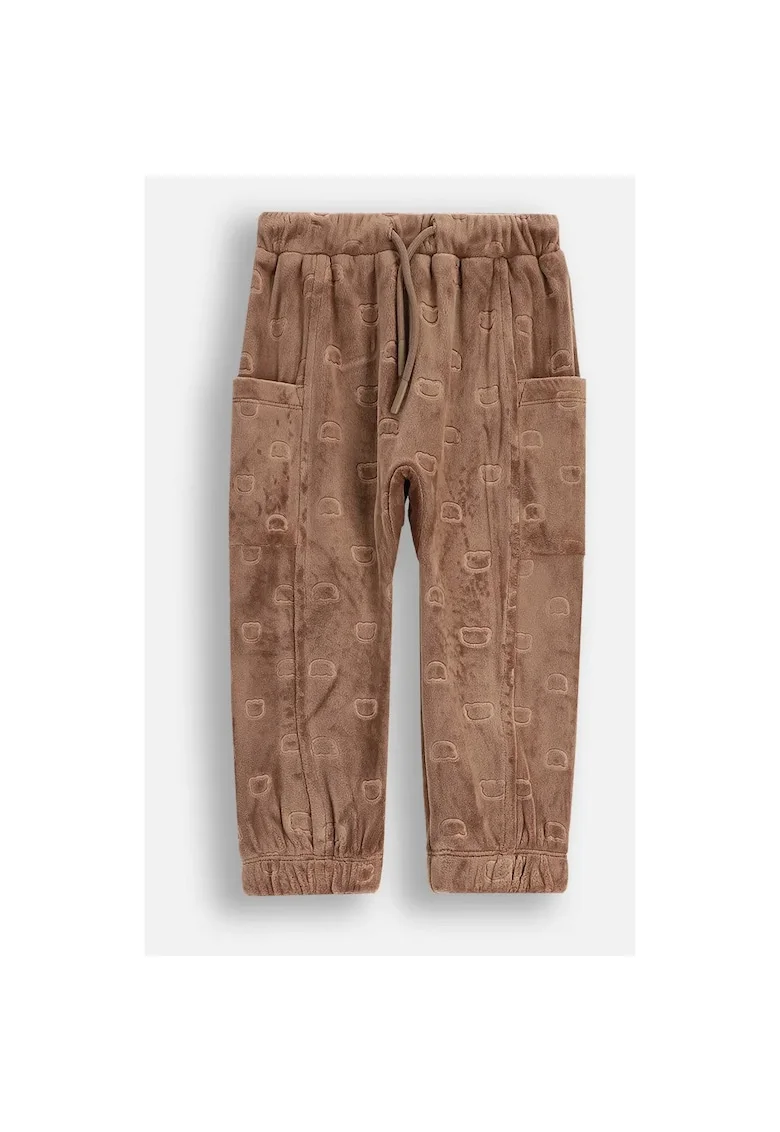 Pantaloni de velur cu model stantat
