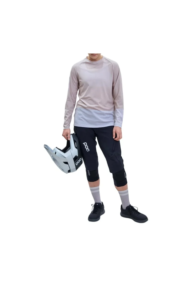 Tricou ciclism cu maneca lunga uni si decolteu la baza gatului,