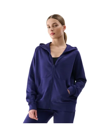 Hanorac sport dama  model 4FWMM00TSWSF1763, 2 caracteristici, culoare bleumarin, material confortabil
