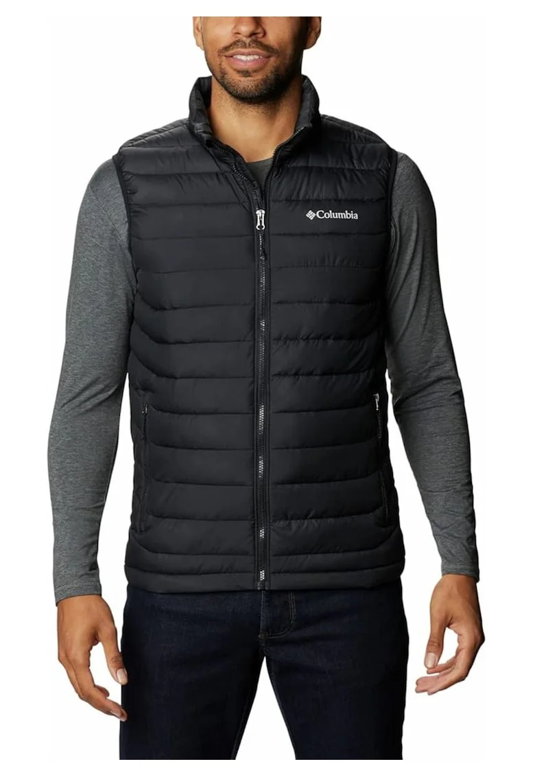 Vesta sport barbati  Powder Lite II, poliester, rezistenta la apa, negru,
