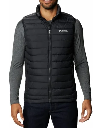 Vesta sport barbati  Powder Lite II, poliester, rezistenta la apa, negru,