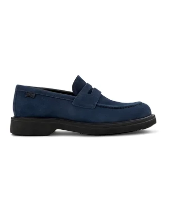 Pantofi loafer de piele Norman, Bleumarin