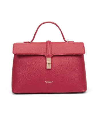 Geanta tote de piele ecologica cu clapa, Rosu