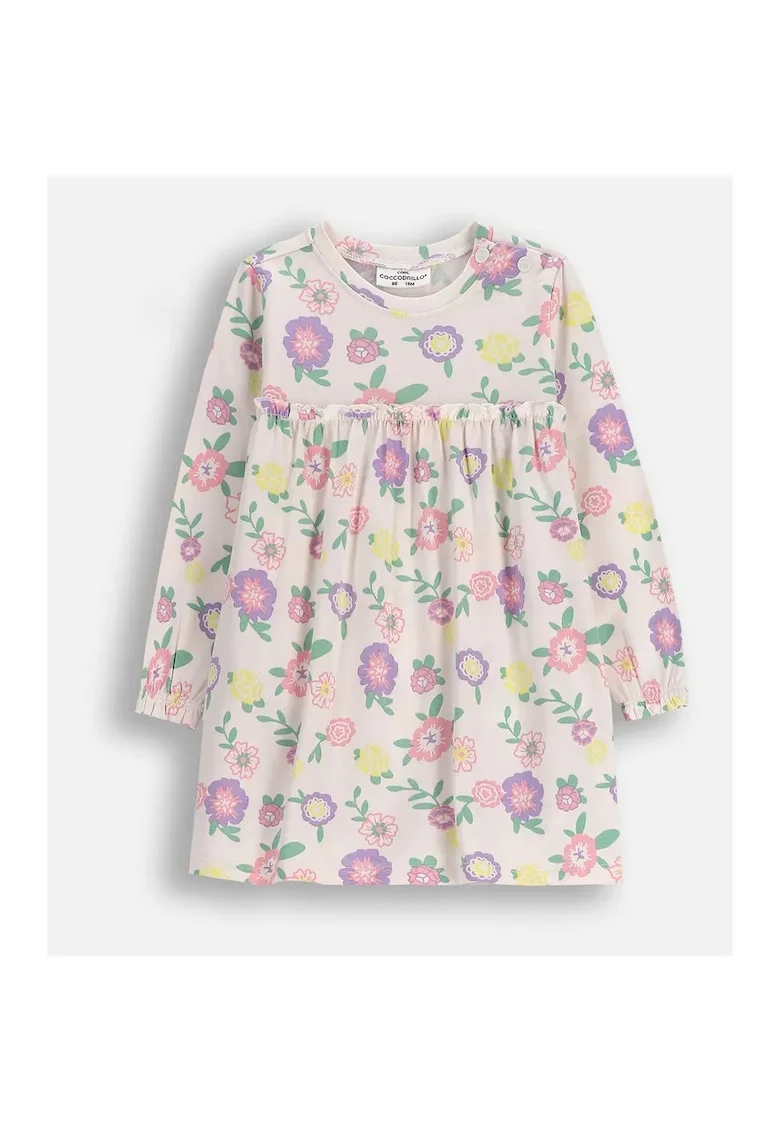 Rochie din bumbac cu mansete elastice