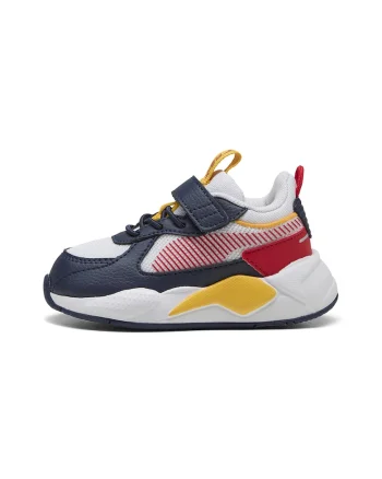 Pantofi sport unisex cu captuseala de piele ecologica, Alb/Galben/Bleumarin