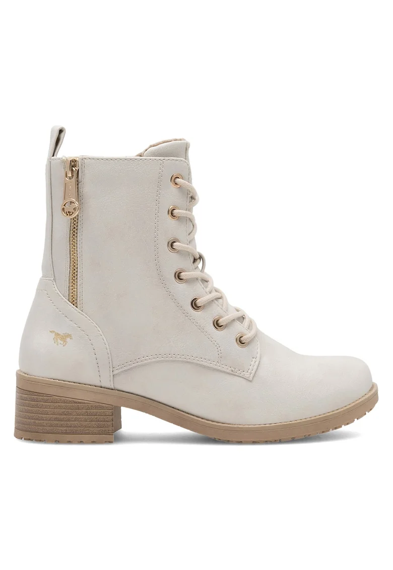 Ghete dama 1402-502,  Piele ecologica, Alb,